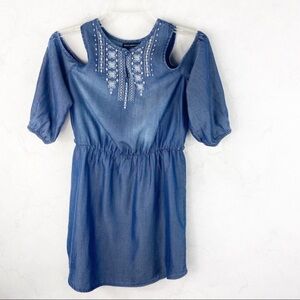 [Sequin Hearts] Blue Cold Shoulder Dress